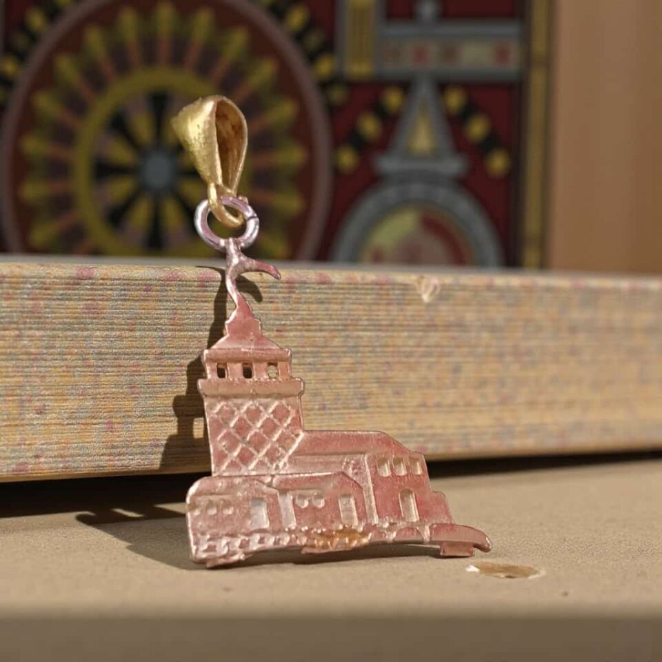 Kız Kulesi Prinç Metali Kolye Ucu