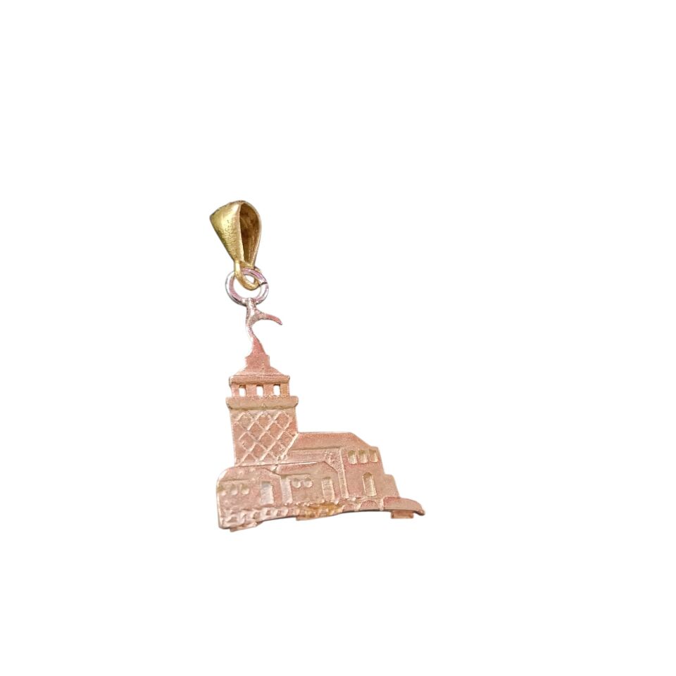 Kız Kulesi Prinç Metali Kolye Ucu