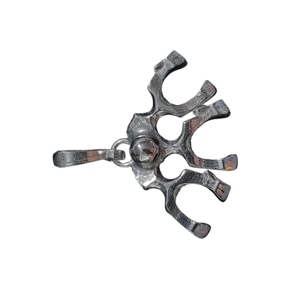 El Yapımı Gümüş  Üç Nal kolye Ucu