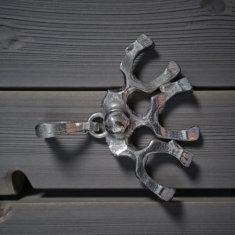 El Yapımı Gümüş  Üç Nal kolye Ucu