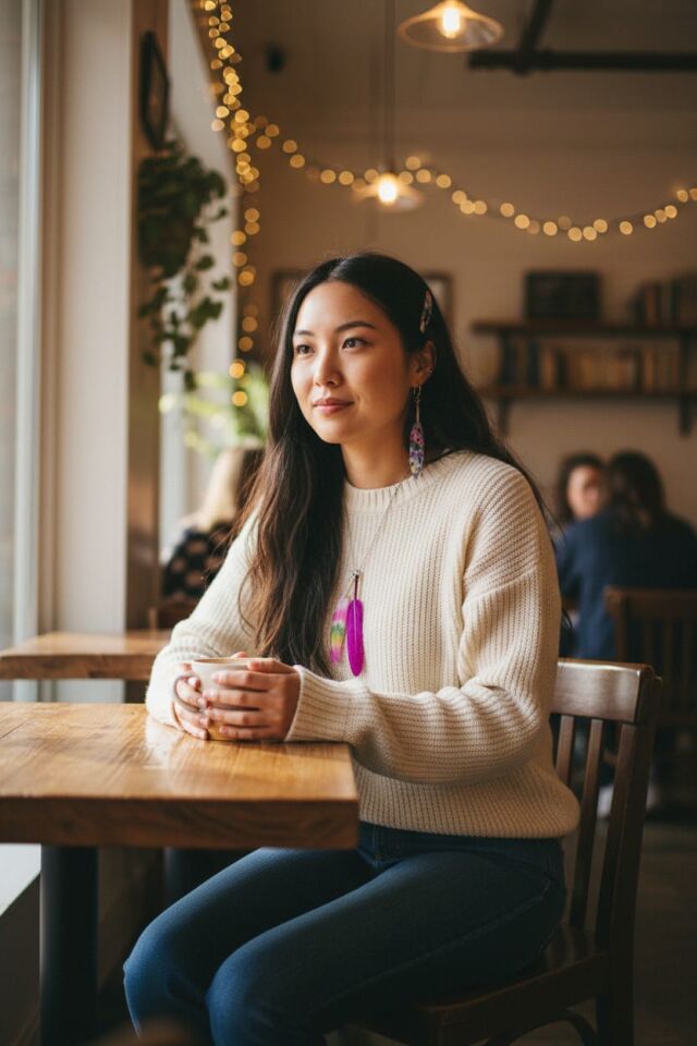 Kuş Tüyü Gümüş Kolye Ucu