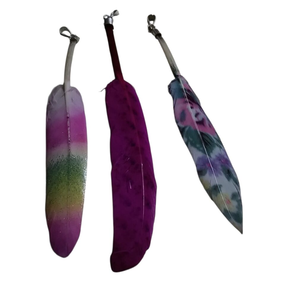 Kuş Tüyü Gümüş Kolye Ucu