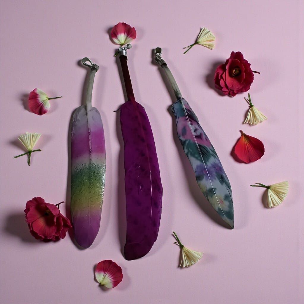 Kuş Tüyü Gümüş Kolye Ucu