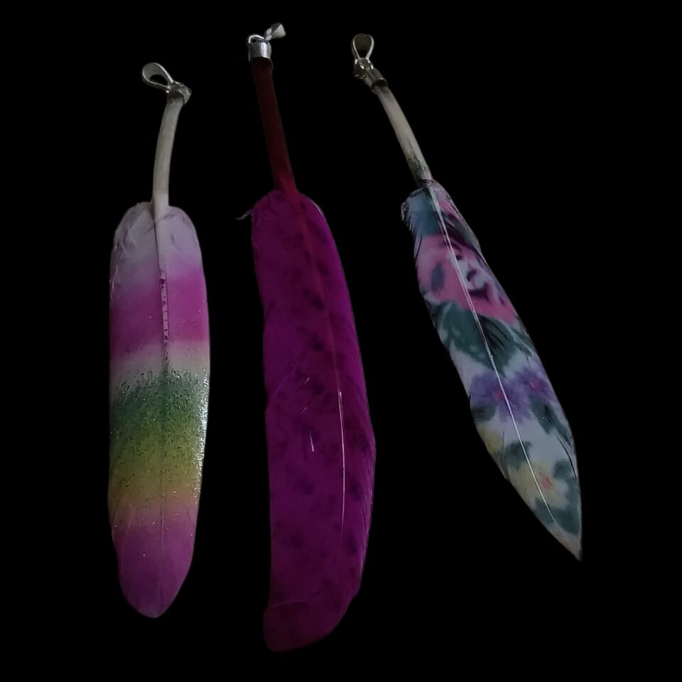 Kuş Tüyü Gümüş Kolye Ucu