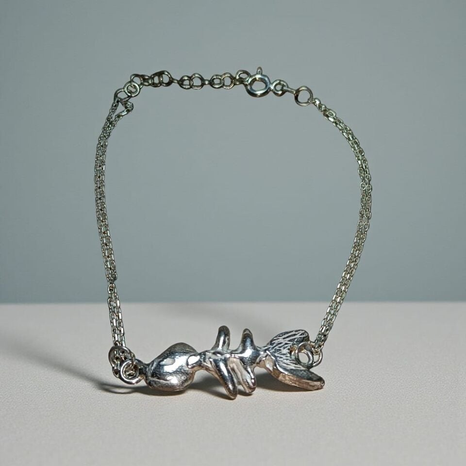 Gümüş Balık El Yapımı Bileklik