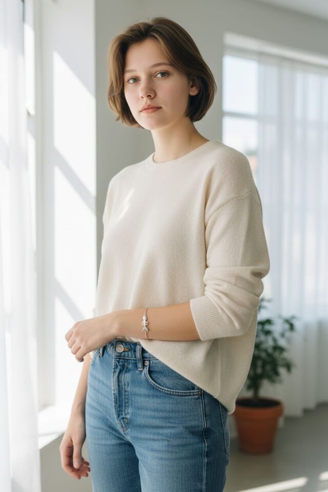 Gümüş Balık El Yapımı Bileklik