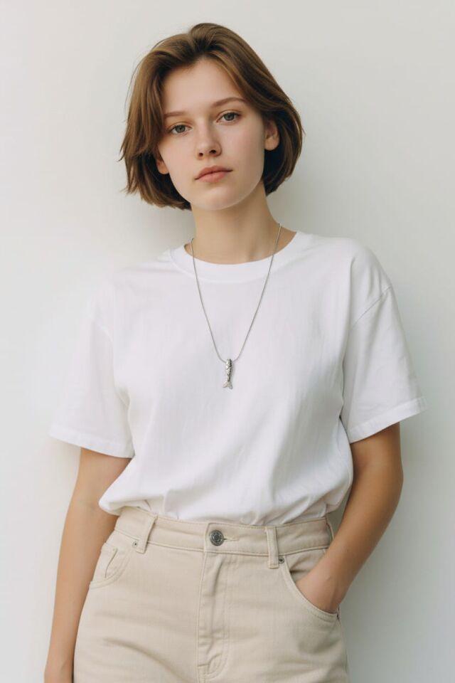 Gümüş Balık Kolye Ucu ve Zinciri