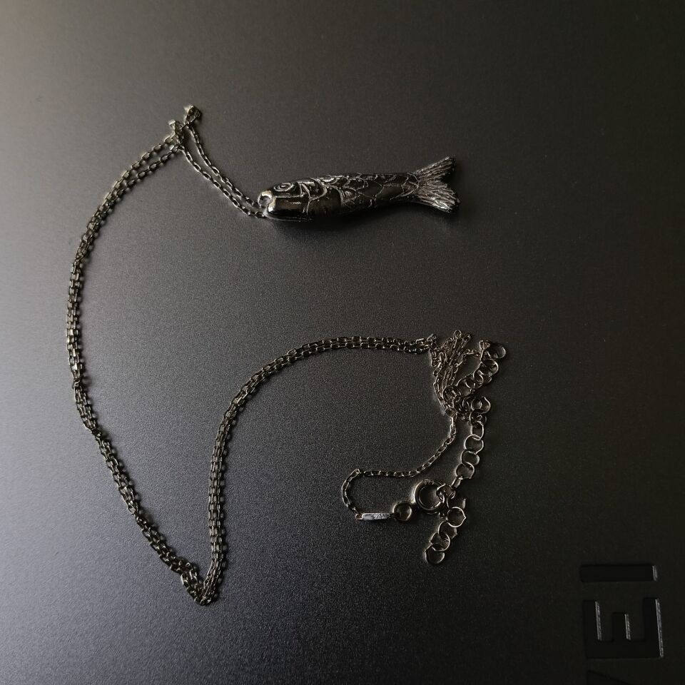 Gümüş Balık Kolye Ucu ve Zinciri